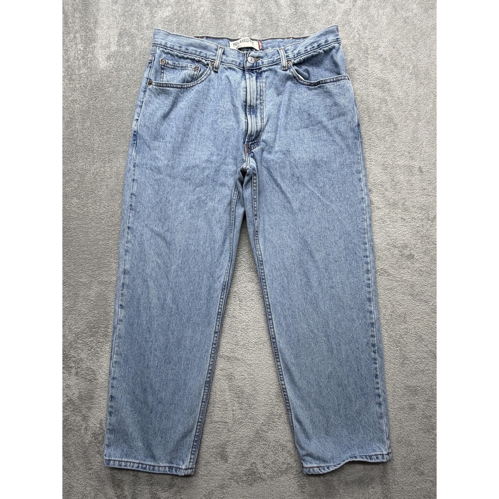 Levis 550 Jeans Mens Measured 36x28 Blue Relaxed Fit Tapered 100% Cotton